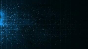 Abstract futuristic technology particles background, Royal blue particles and grid background video