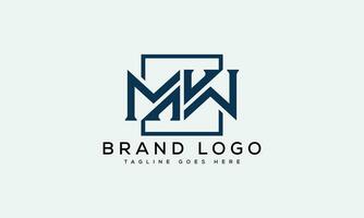 letter MW, WM logo design vector template design for brand.
