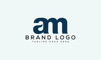 letter AM logo design vector template design for brand.