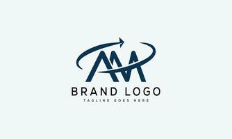 letter AM logo design vector template design for brand.