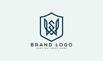 letter SW logo design vector template design for brand.