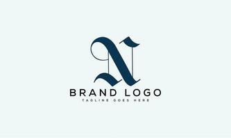 letter N logo design vector template design for brand.