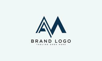 letter AM logo design vector template design for brand.