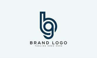 letra bg logo diseño vector modelo diseño para marca