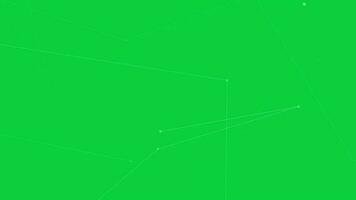 Abstract Dot and lines connection network technology geometric dynamic web creation animation green screen background video