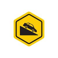 Traffic sign icon, logo vector illustration design template