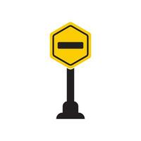 Traffic sign icon, logo vector illustration design template