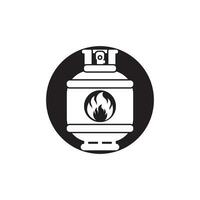 gas cilindro logo icono, vector ilustración diseño