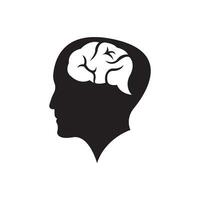 cerebro logo icono diseño vector ilustración