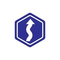 Traffic sign icon, logo vector illustration design template