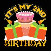 Birthday T-shirt Design vector