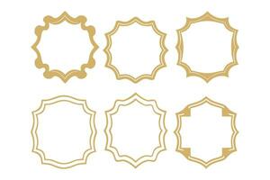 Different vintage frames set illustration graphic design vector