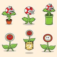 Flower Game Item Collection vector