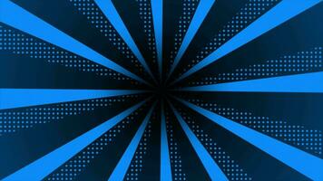 moderno comico stile centrale concentrato rotante Linee reale blu futuristico radiale sfondo video