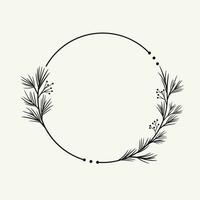 Frame of spruce branches  vector illustration,