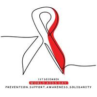 World AIDS day on december 1st vector