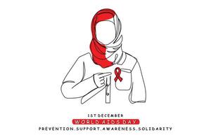 World AIDS day on december 1st vector