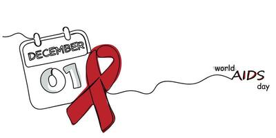 World AIDS day on december 1st vector