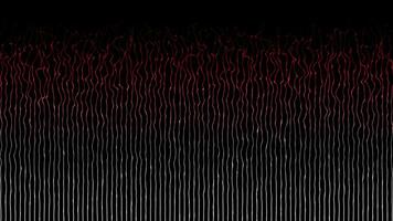 shiny parallel lines or stripes moving wavy pattern on black background , moving shiny lines dark background video