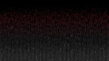 shiny parallel lines or stripes moving wavy pattern on black background , moving shiny lines dark background video