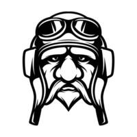 Oldman Pilot Outline vector