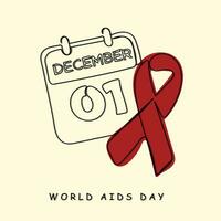 World AIDS day on december 1st vector