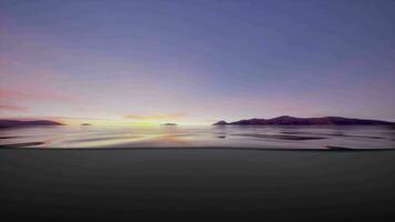 een afbeelding van een zonsondergang over- een lichaam van water video