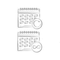 sketch of a paper calendar vector