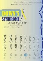 Downs syndrome awareness concept art. vector