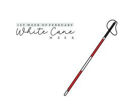 White cane awareness. vector