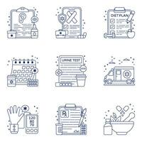Pack of Healthcare liner Icons vector