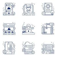 Pack of Web Programming liner Icons vector