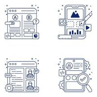 WebPack of Web Development liner Icons vector