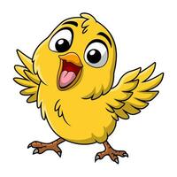 Cute chick cartoon on white background vector