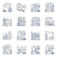Pack of Medical liner Icons vector