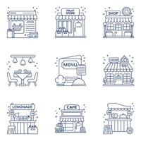 Pack of Shop and Store Linear Icons vector