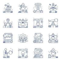 Pack of Startup Management Linear Icons vector