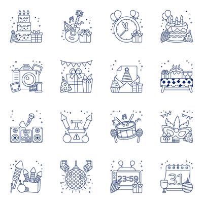 Pack of Party Linear Icons