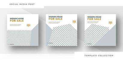 Modern house for sale Social Media Post Templates, Editable Post Templates Social Media Banners. Pro Vector