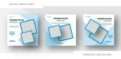 Modern house for sale Social Media Post Templates, Editable Post Templates Social Media Banners. Pro Vector