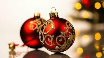 Exquisite Christmas Ornaments for the Season. Generative AI photo