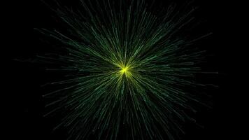 Firework flash wave green particle motion stock footage video