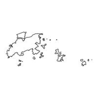 Islands district map, administrative division of Hong Kong. Vector illustration.