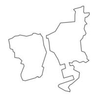 Kwai Tsing district map, administrative division of Hong Kong. Vector illustration.