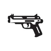 pistola logo vector, pistola aislado en blanco vector