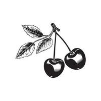 Cherry Image Vector, Illustration Of a Cherry vector