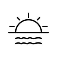 sunset icon vector template