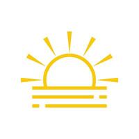 sunrise icon design vector template