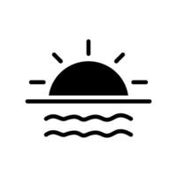 sunset icon vector template