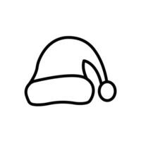 santa hat line icon design vector template